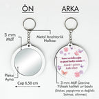 Anneler Günü Temalı Anahtarlıklı Ayna