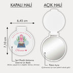 Kuran Okuyan Kız Temalı Yuvarlak Ayna