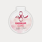 8 Mart Temalı Yuvarlak Ayna
