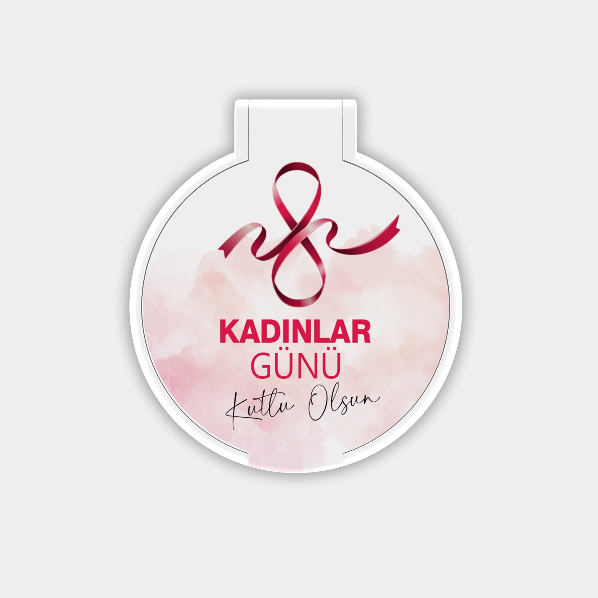 8 Mart Temalı Yuvarlak Ayna