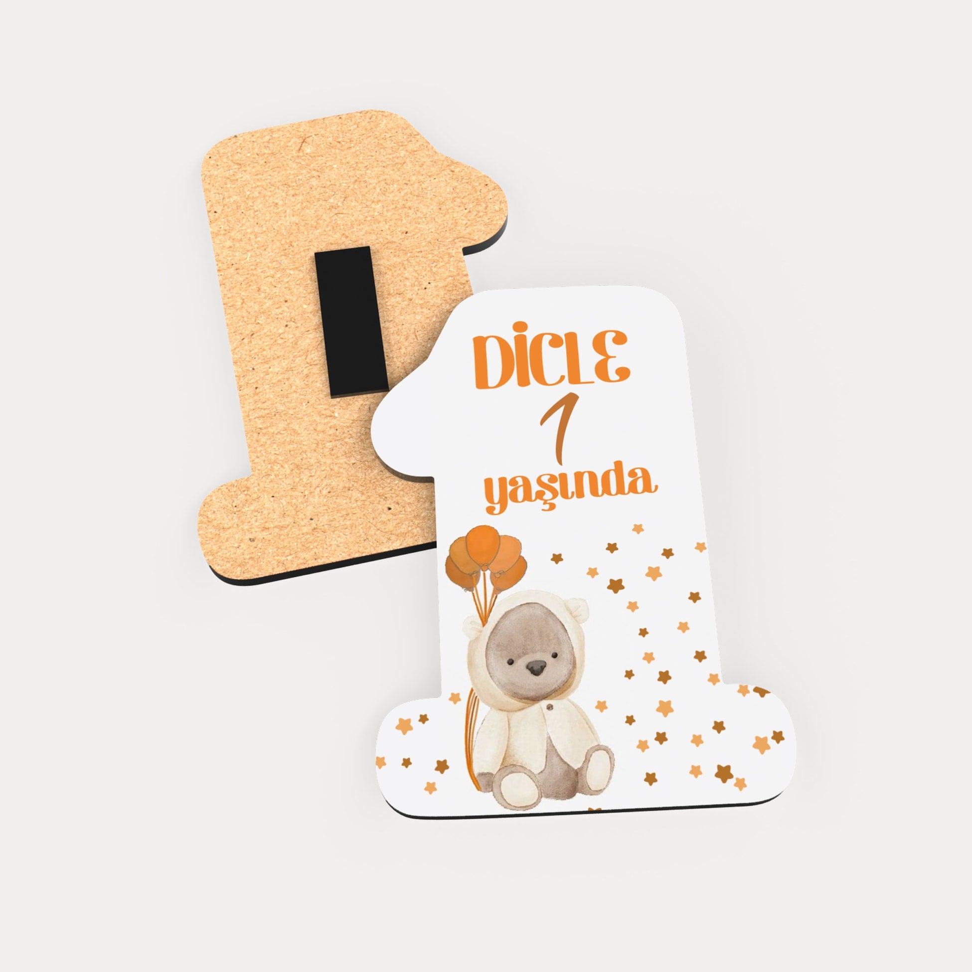 Ayıcık Temalı Ahşap Magnet