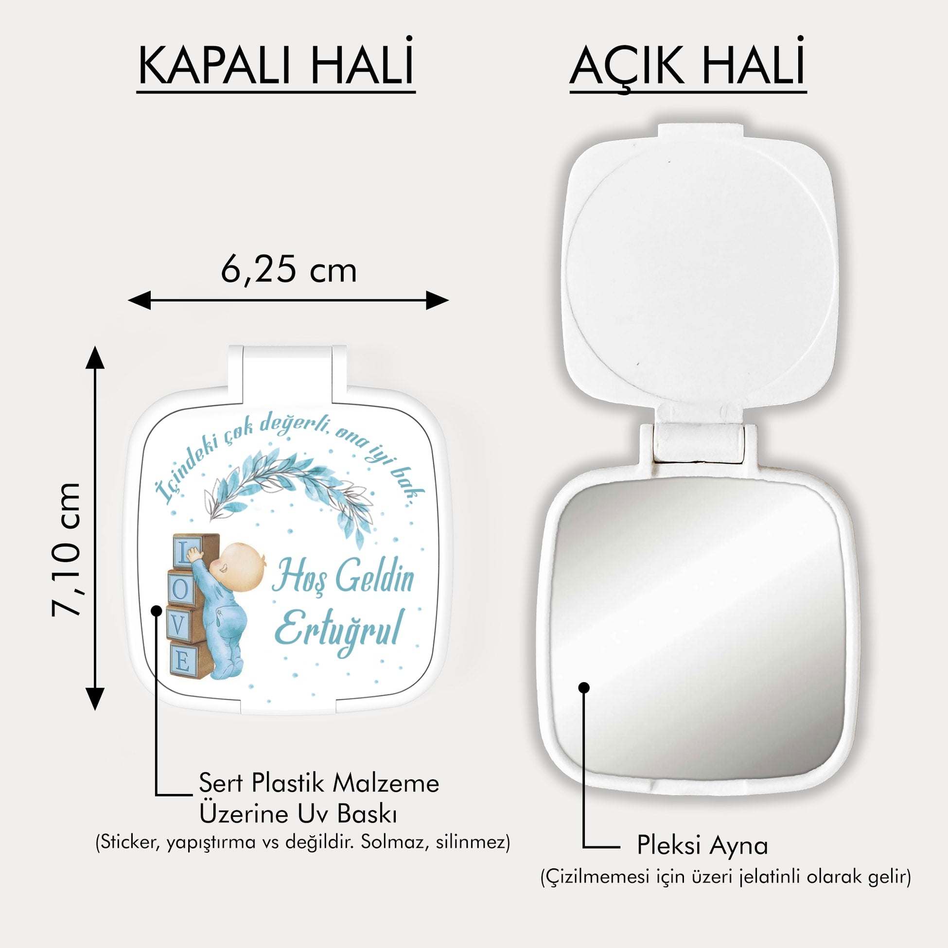 Bebek Temalı Kare Ayna