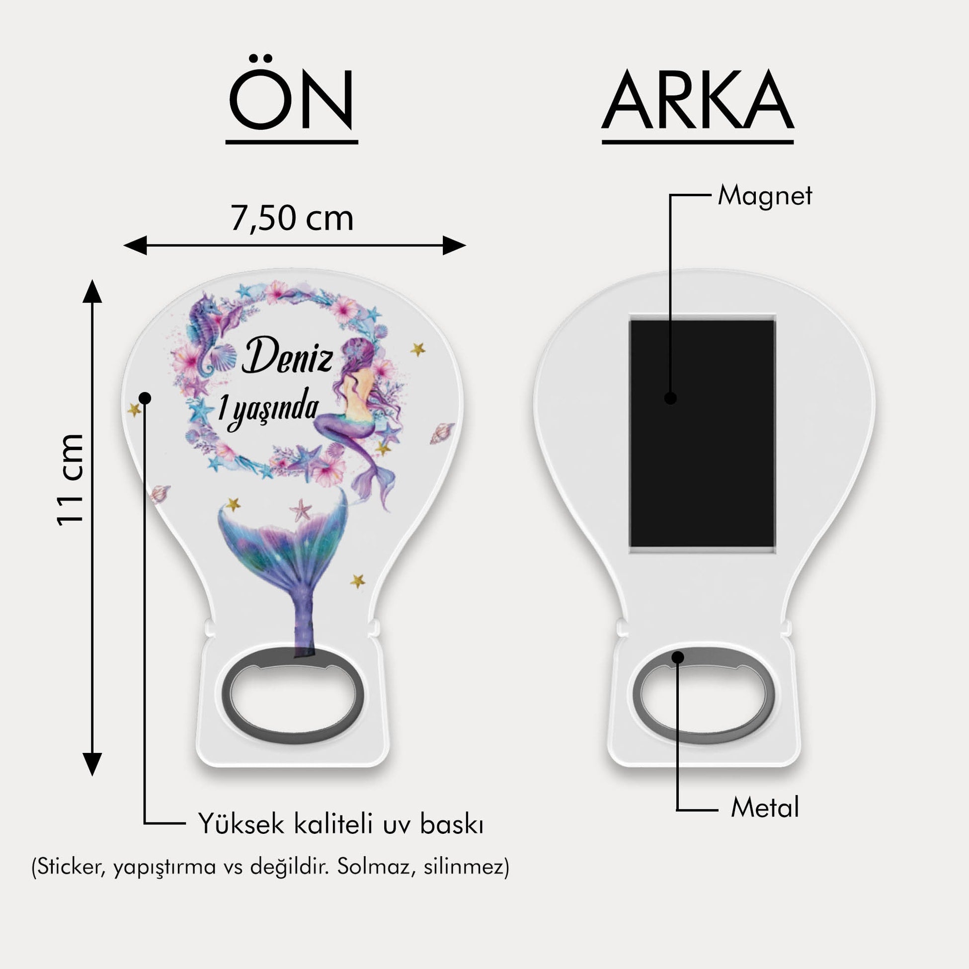 Deniz Kızı Temalı Balon Açacak Magnet