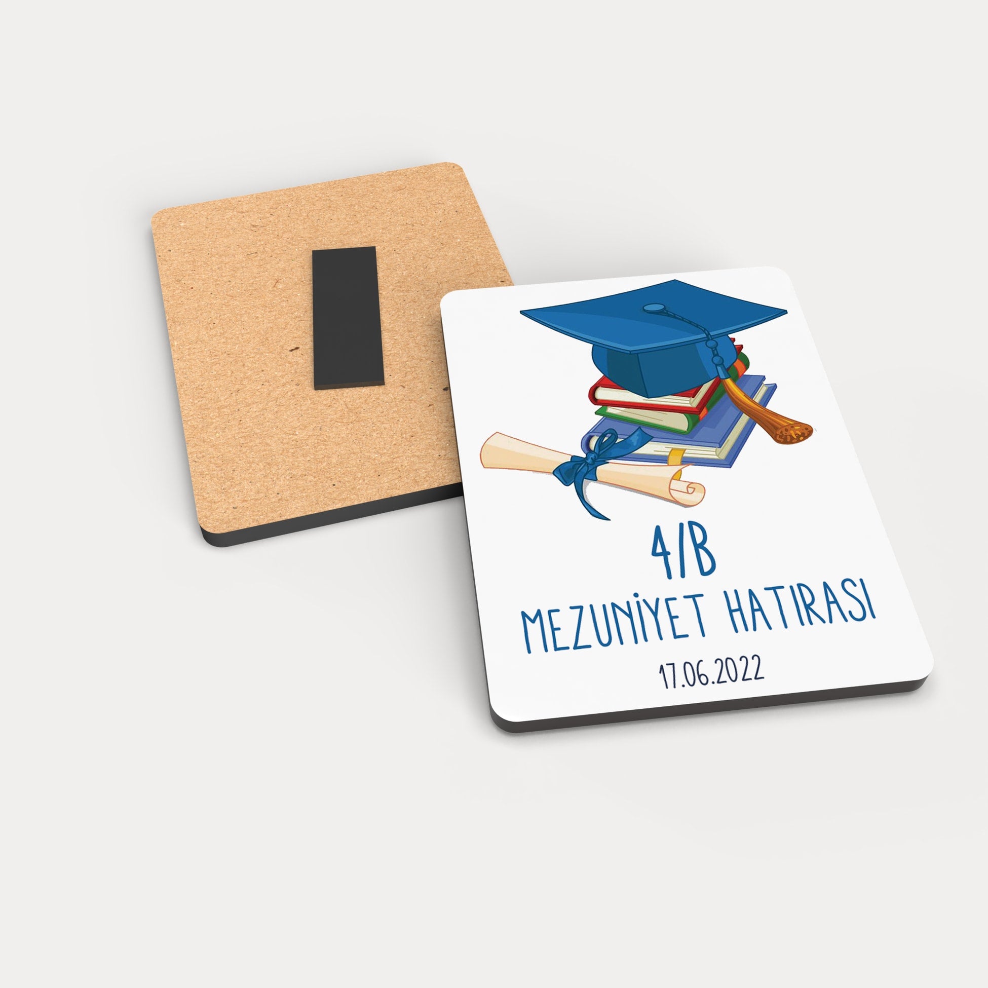 Mezuniyet Temalı Ahşap Magnet