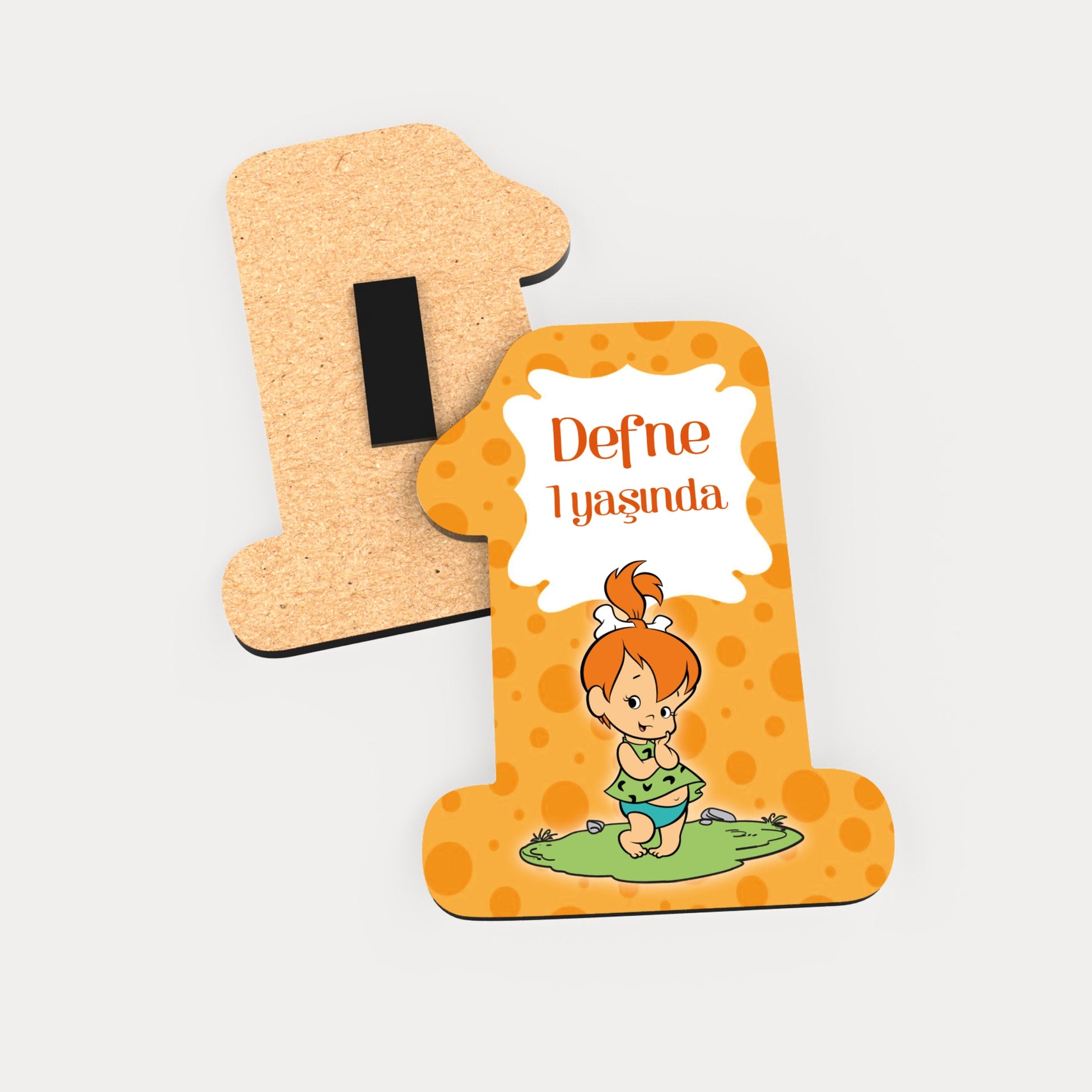 Çakıl Çakmaktaş Desenli Ahşap Magnet