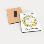 Limon Desenli Ahşap Magnet
