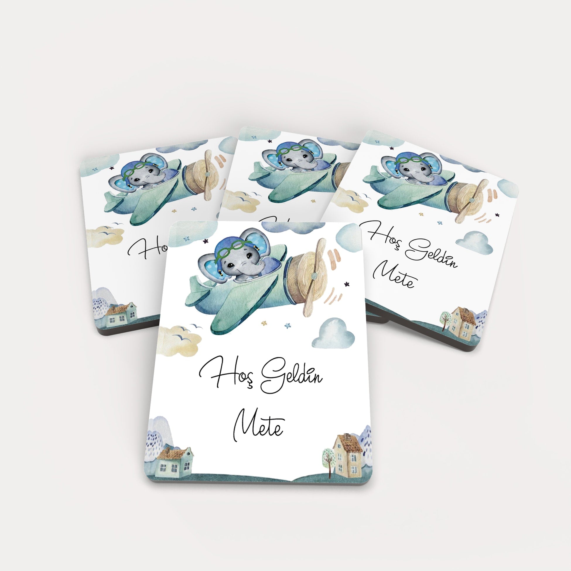 Uçan Bebek Fiil Temalı Ahşap Magnet