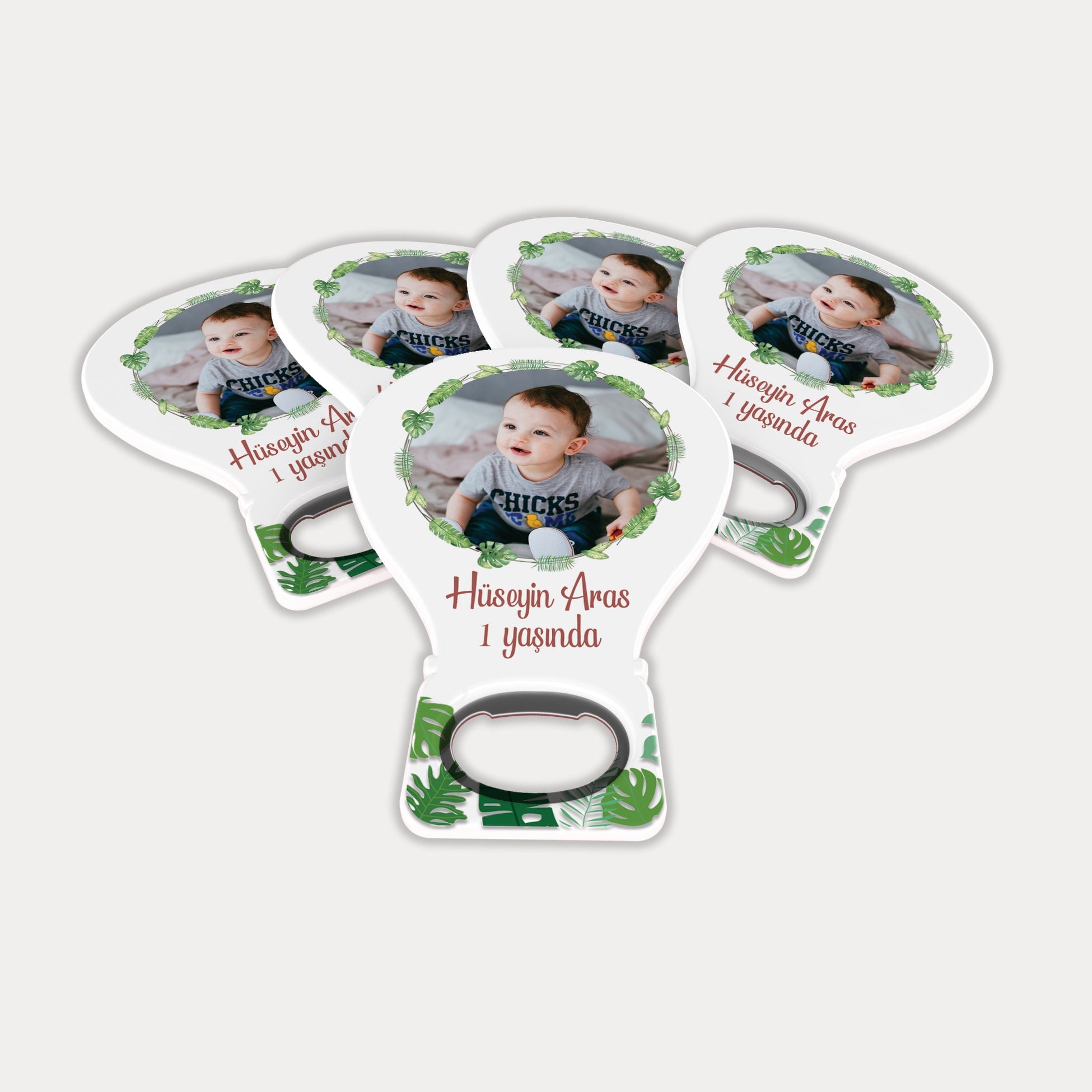 Yaprak Desenli Balon Açacak Magnet