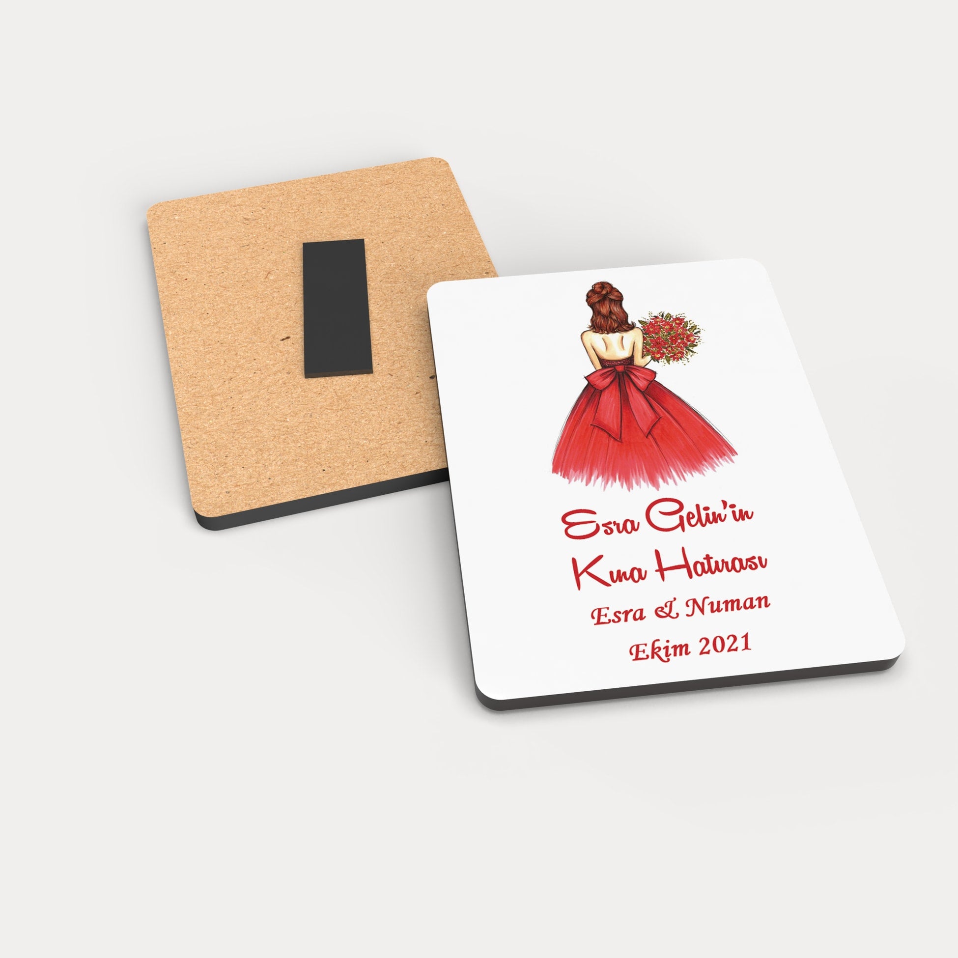 Kına Kızı Temalı Ahşap Magnet