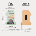 Fil Temalı Ahşap Magnet