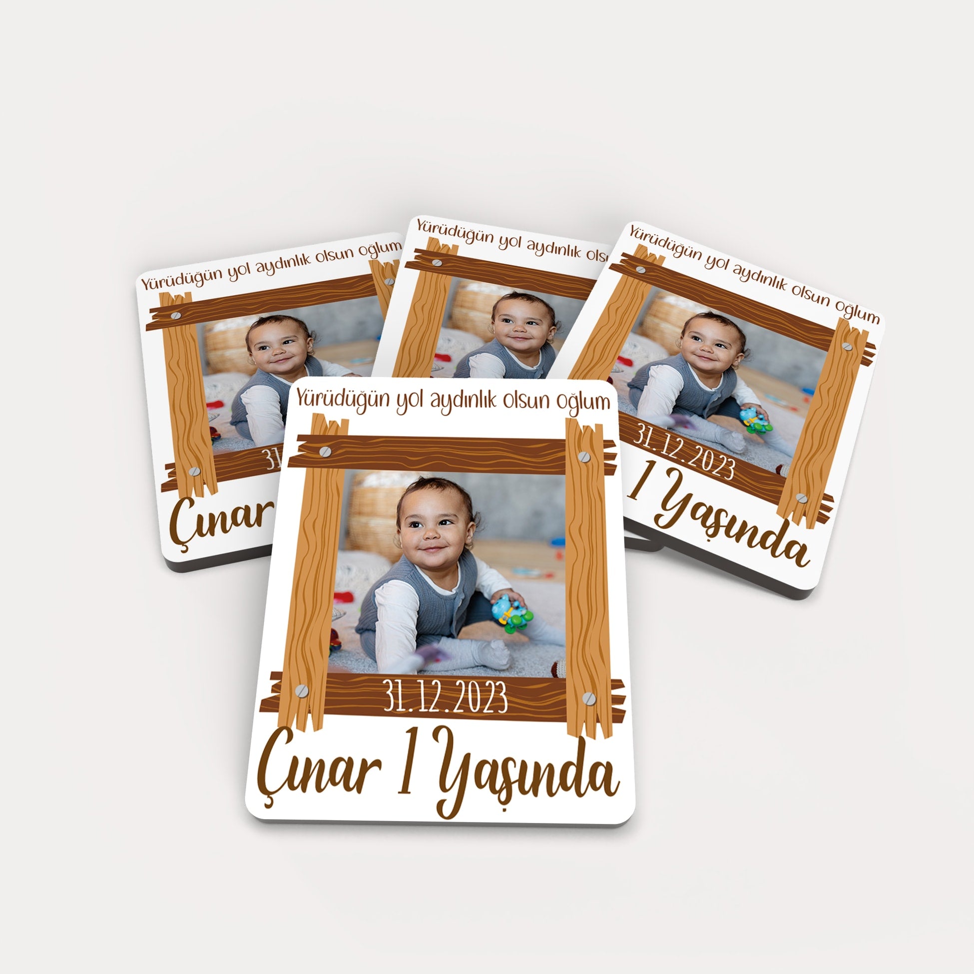 Ahşap Çerçeve Temalı Ahşap Magnet