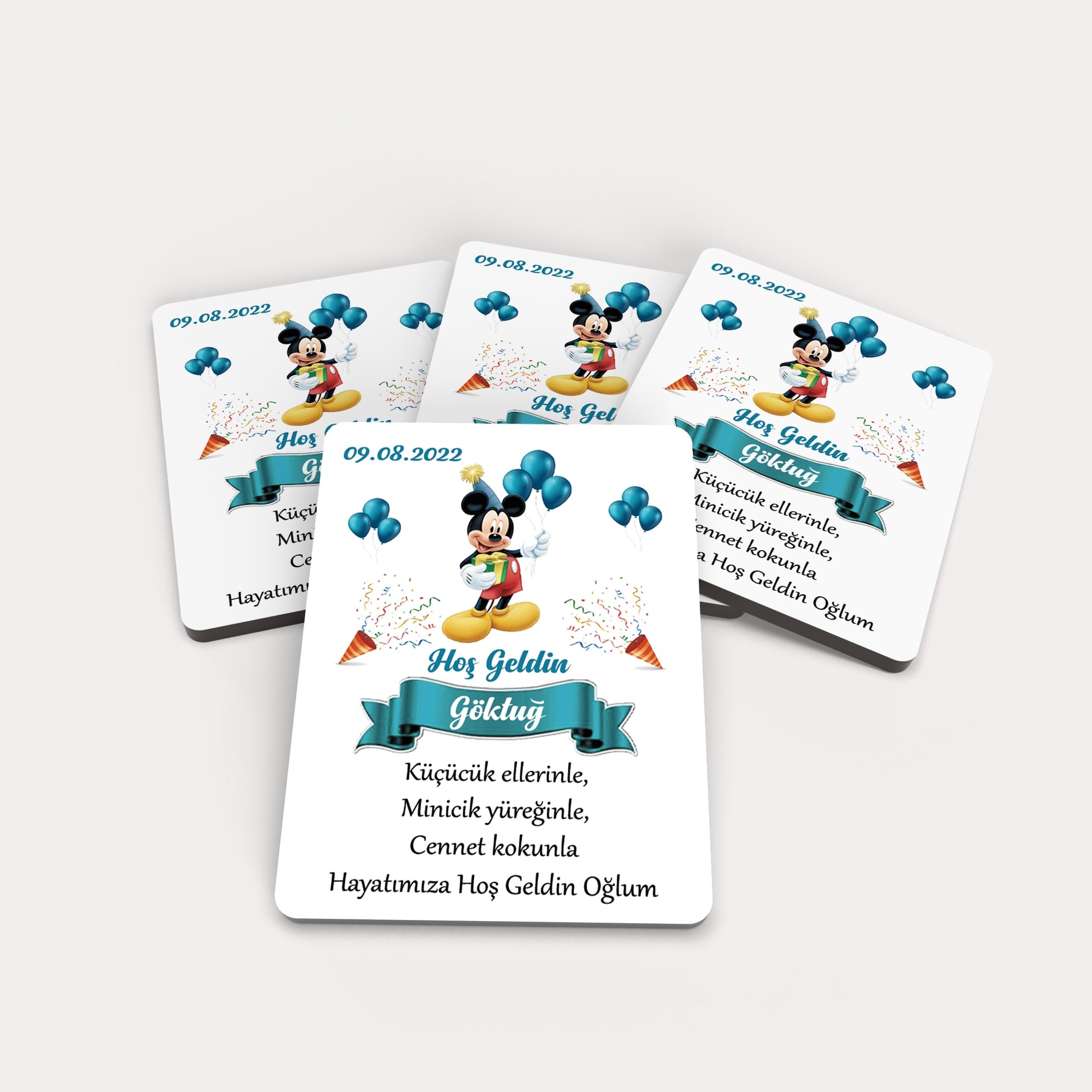 Mickey Mouse Temalı Ahşap Magnet