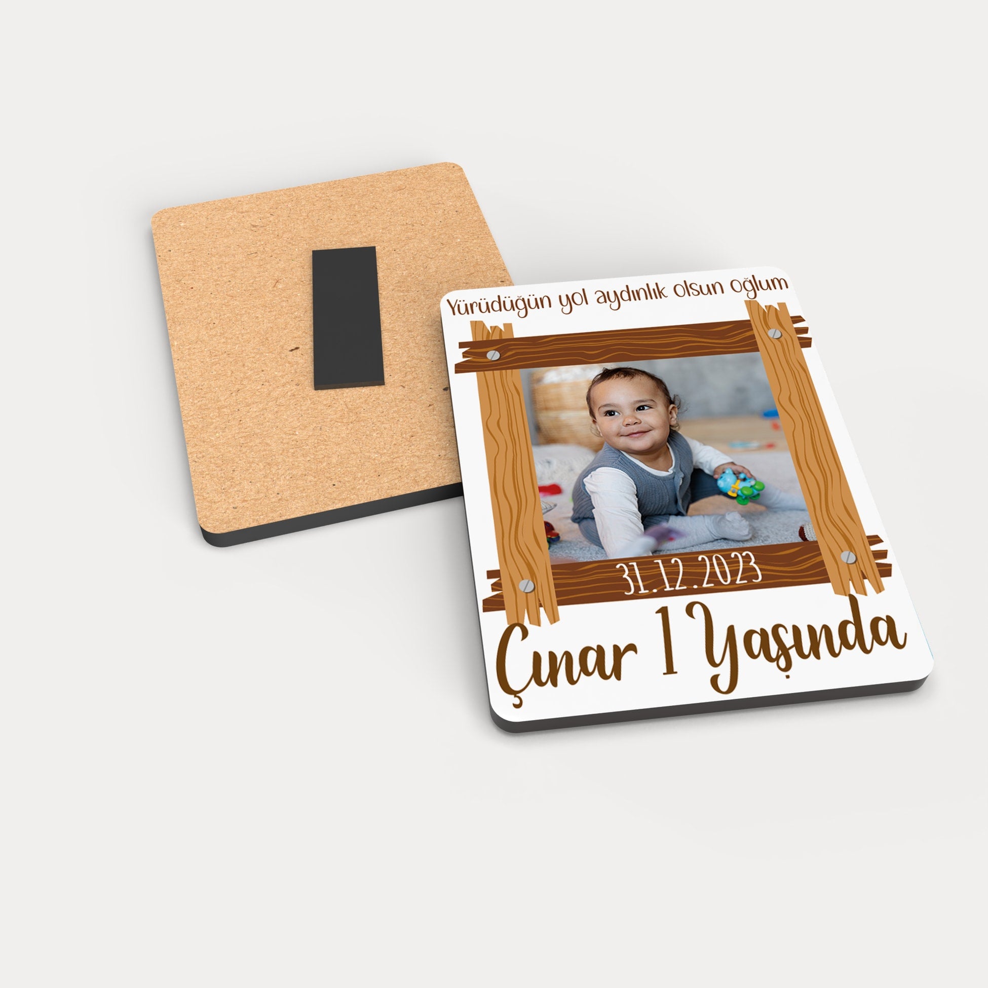 Ahşap Çerçeve Temalı Ahşap Magnet