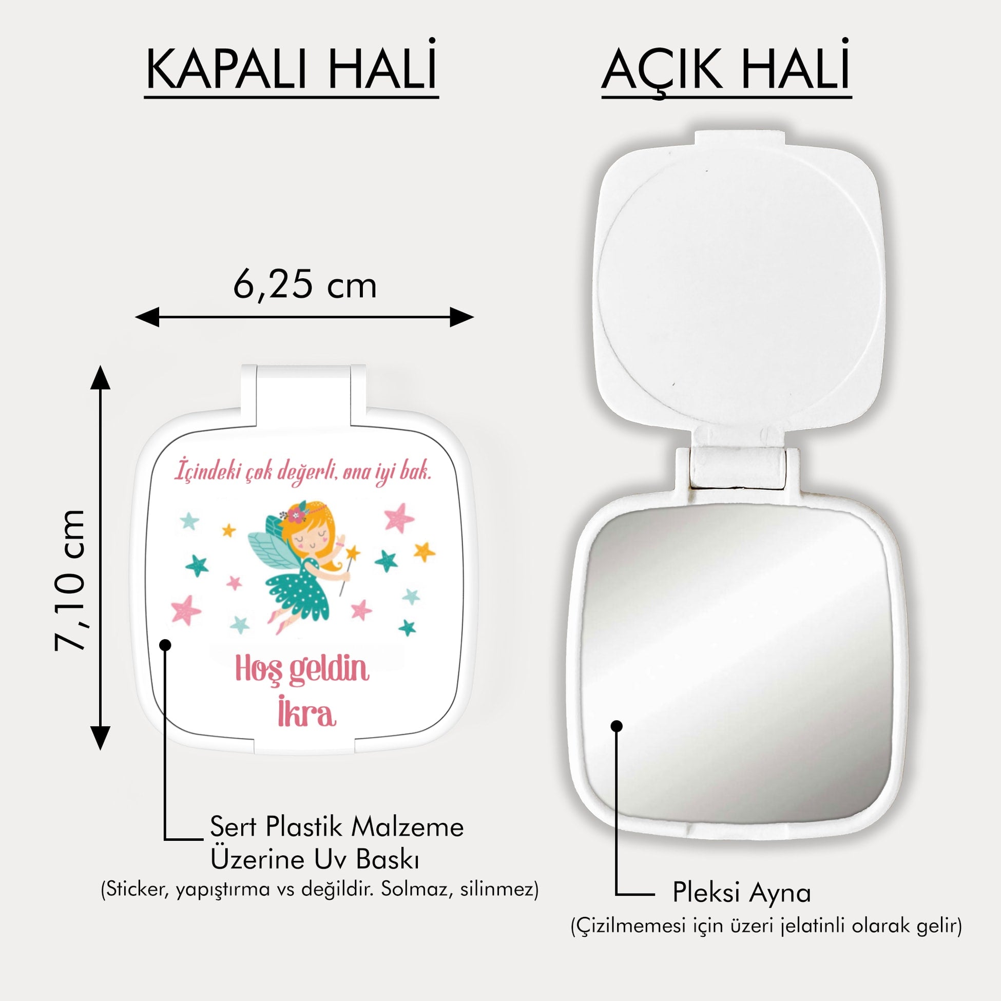 Peri Temalı Kare Ayna
