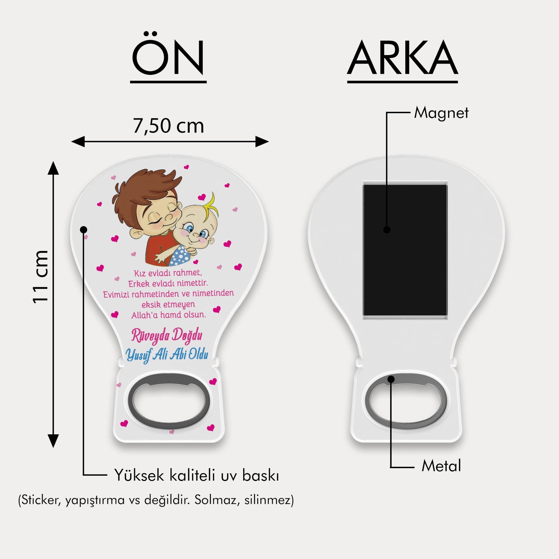 Abi Kardeş Temalı Balon Açacak Magnet
