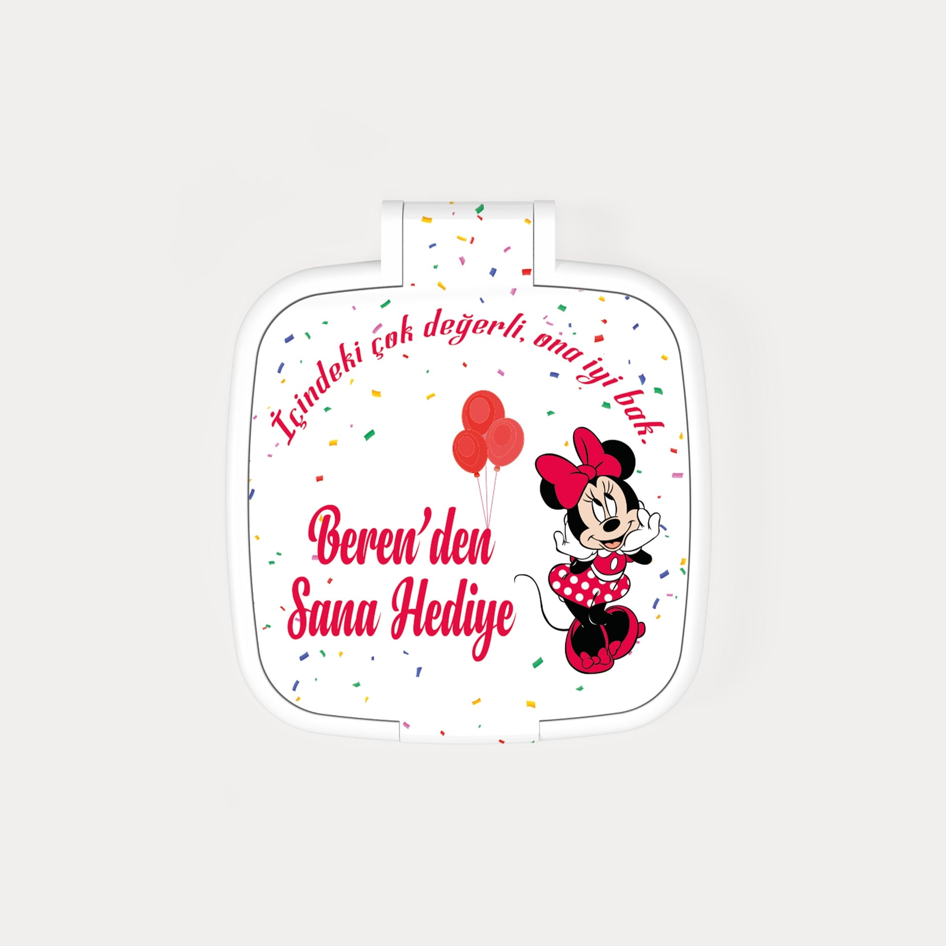Minnie Mouse Desenli Kare Ayna