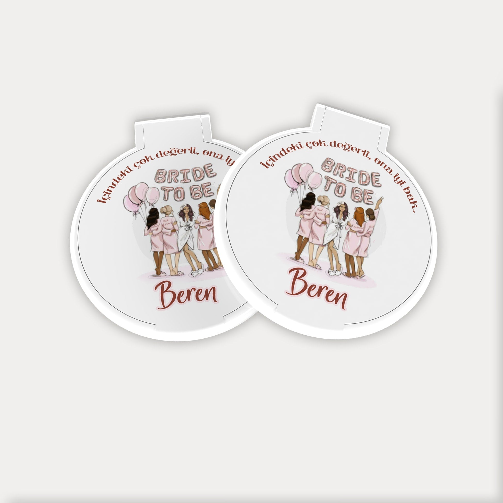 Bride to be temalı Yuvarlak Ayna