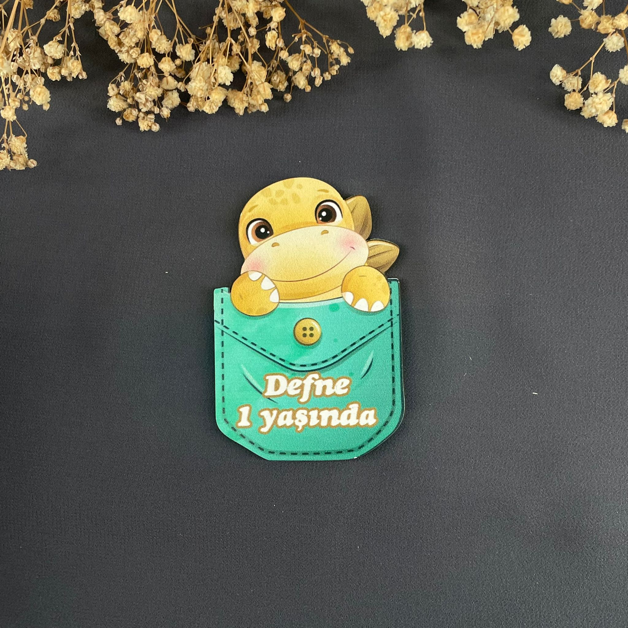 Dinozor Temalı Özel Kesim Ahşap Magnet
