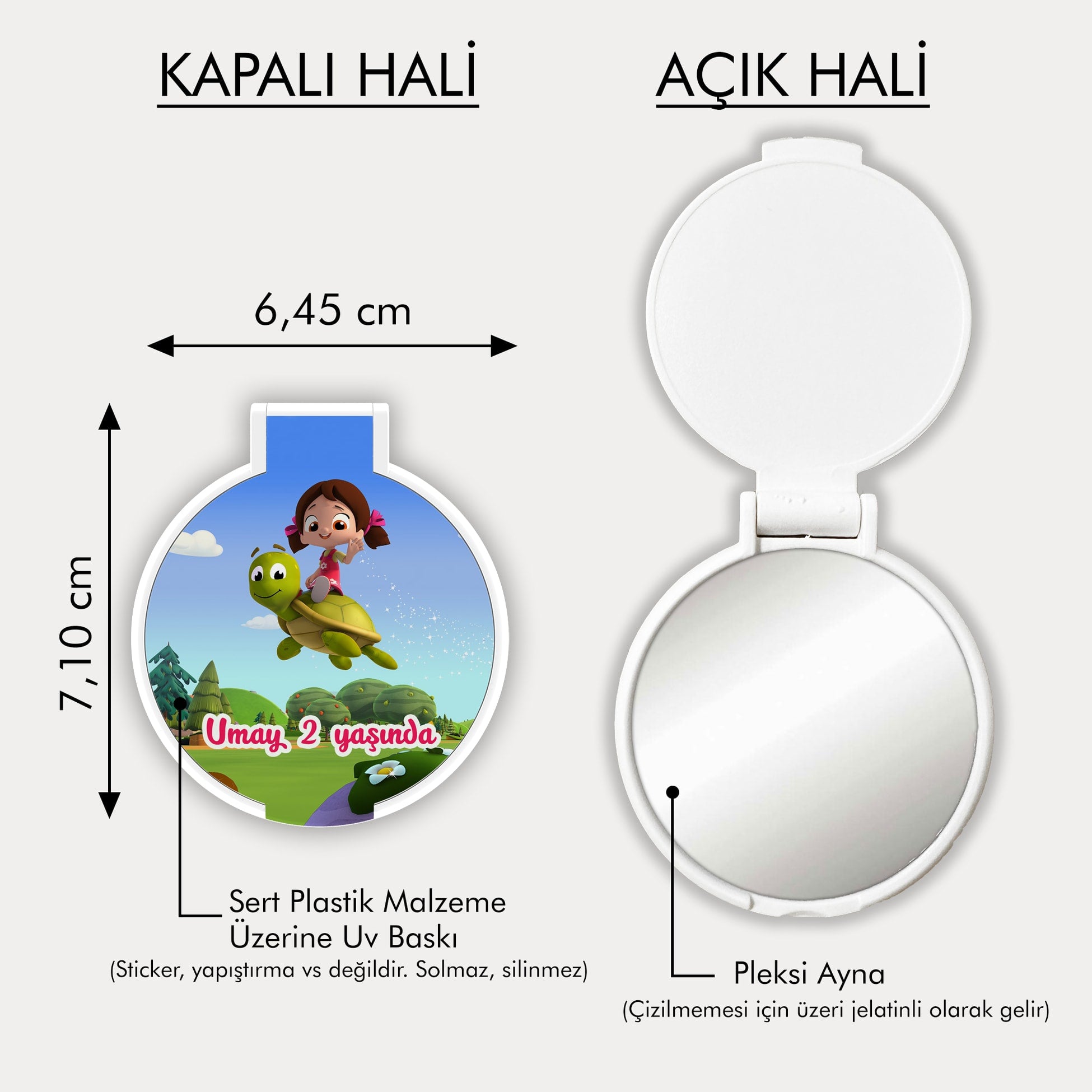 Niloya Temalı Yuvarlak Ayna