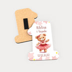 Ayıcık Temalı Ahşap Magnet