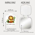Aslan Desenli Kare Ayna