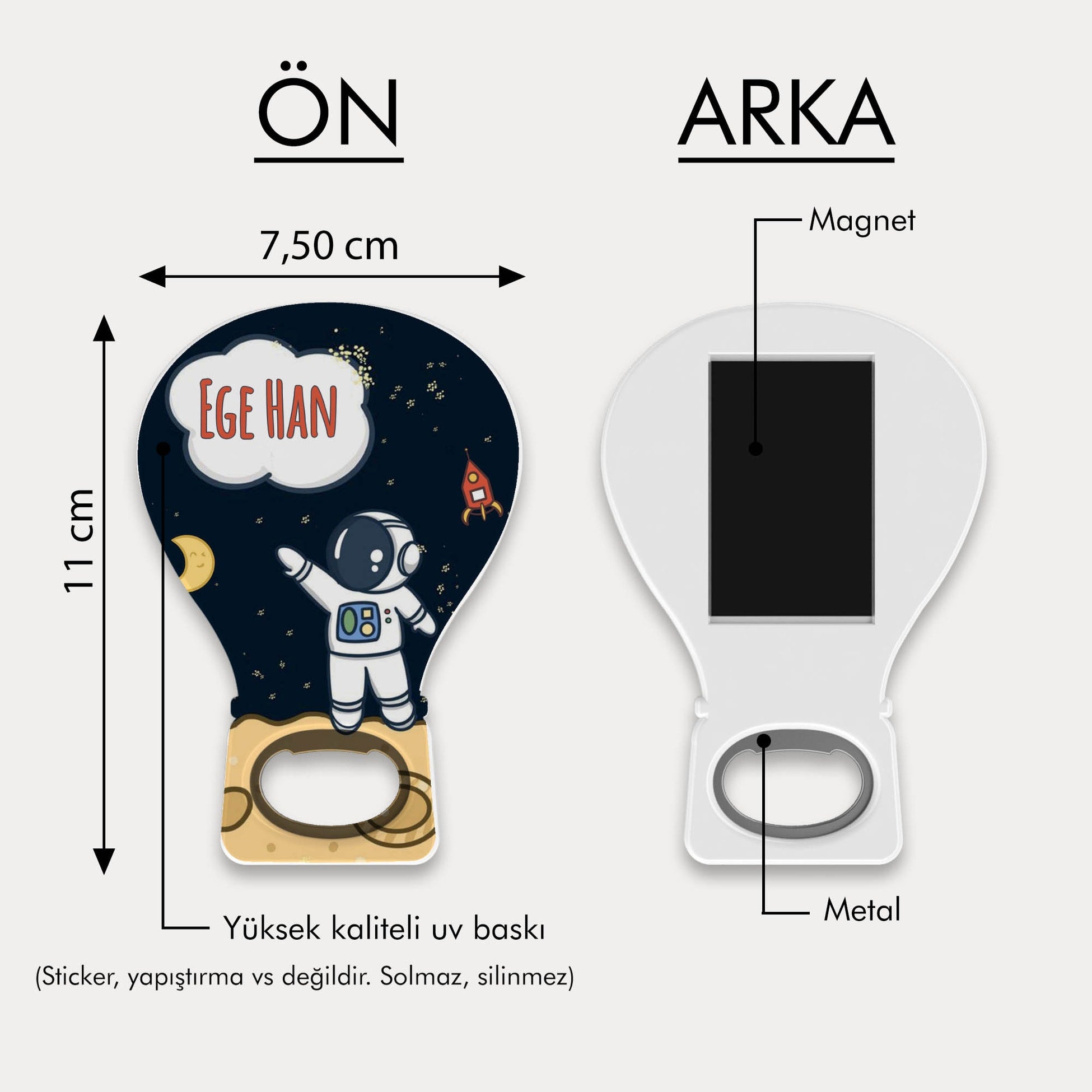 Uzay Temalı Balon Açacak Magnet