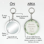 Anneler Günü Temalı Anahtarlıklı Ayna