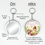 Anneler Günü Temalı Anahtarlıklı Ayna