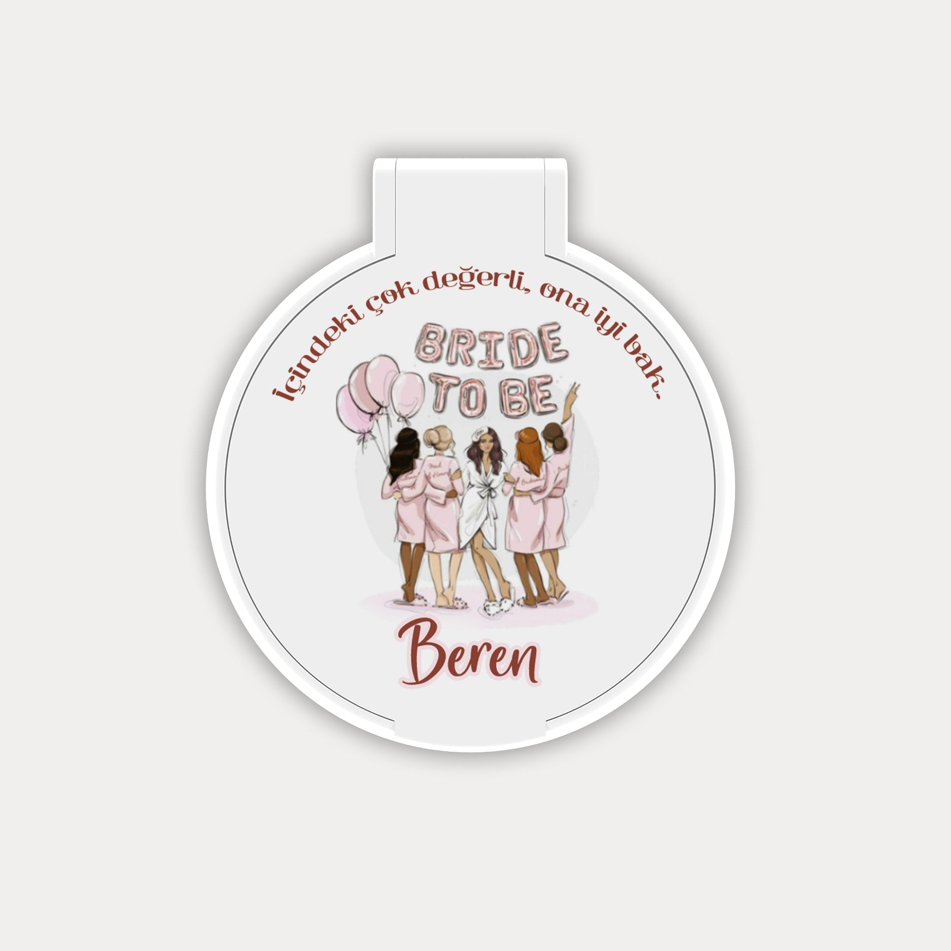 Bride to be temalı Yuvarlak Ayna
