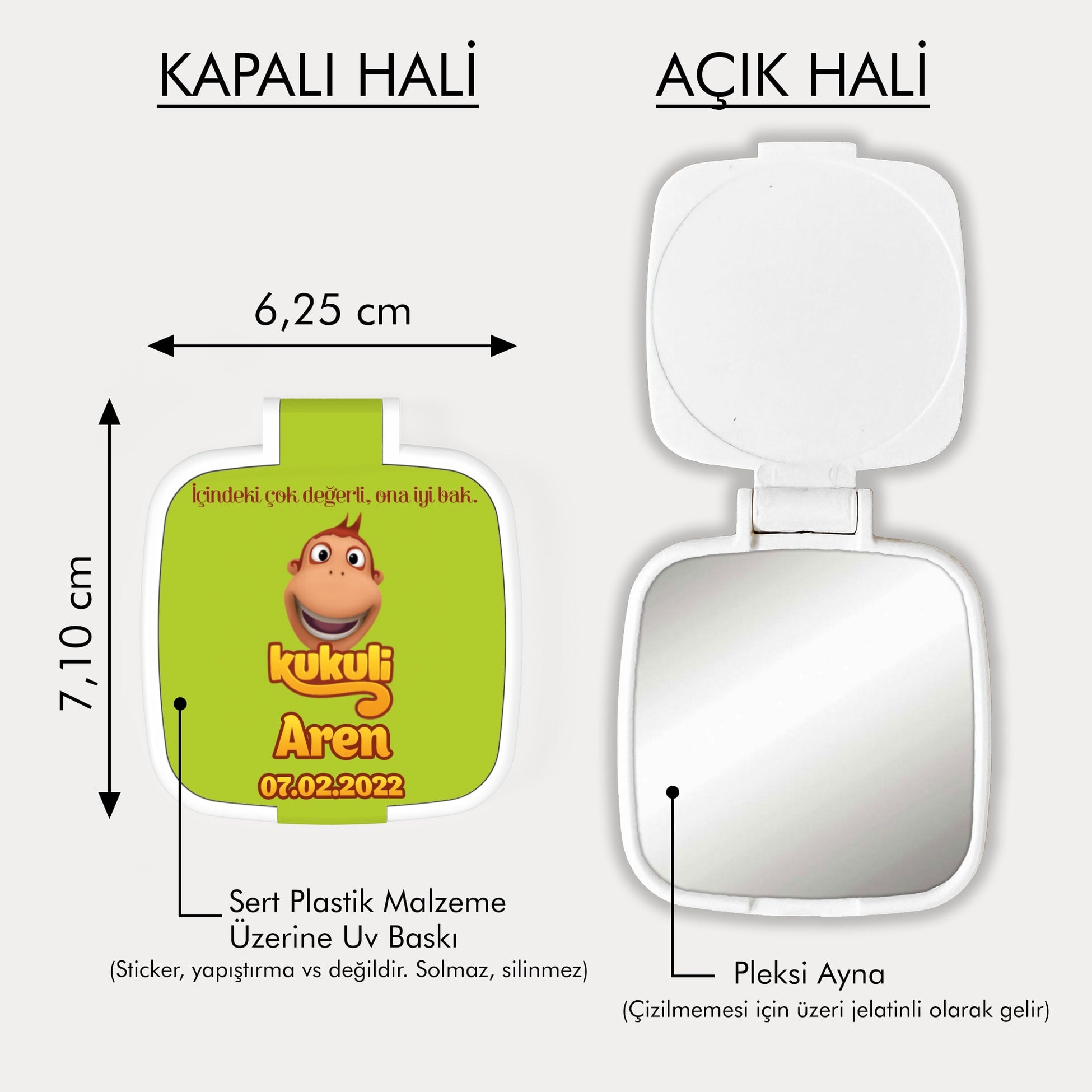 Kukuli Temalı Kare Ayna