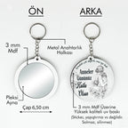 Anneler Günü Temalı Anahtarlıklı Ayna
