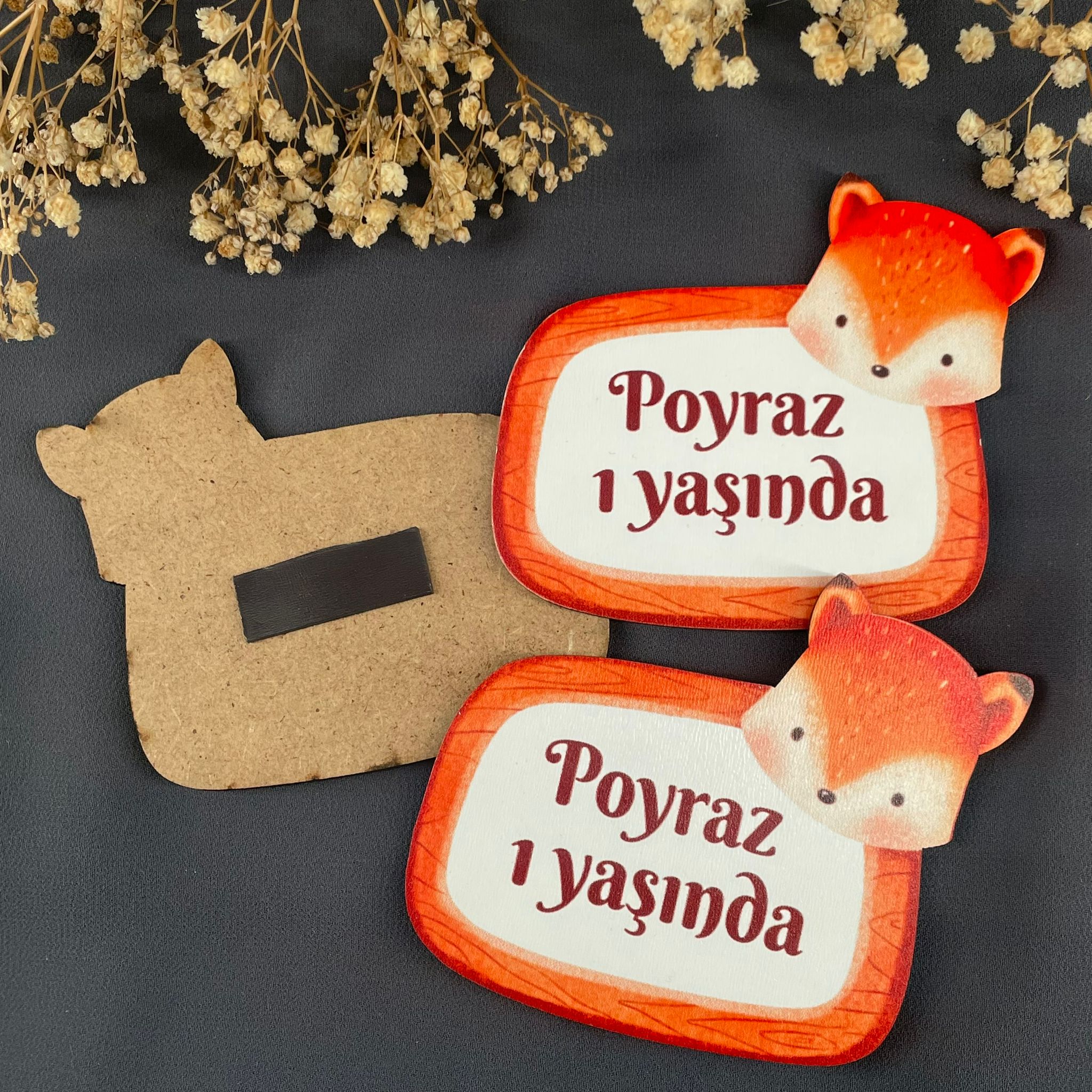 Tiki Temalı Özel Kesim Ahşap Magnet