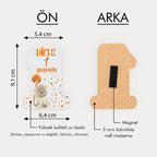 Ayıcık Temalı Ahşap Magnet
