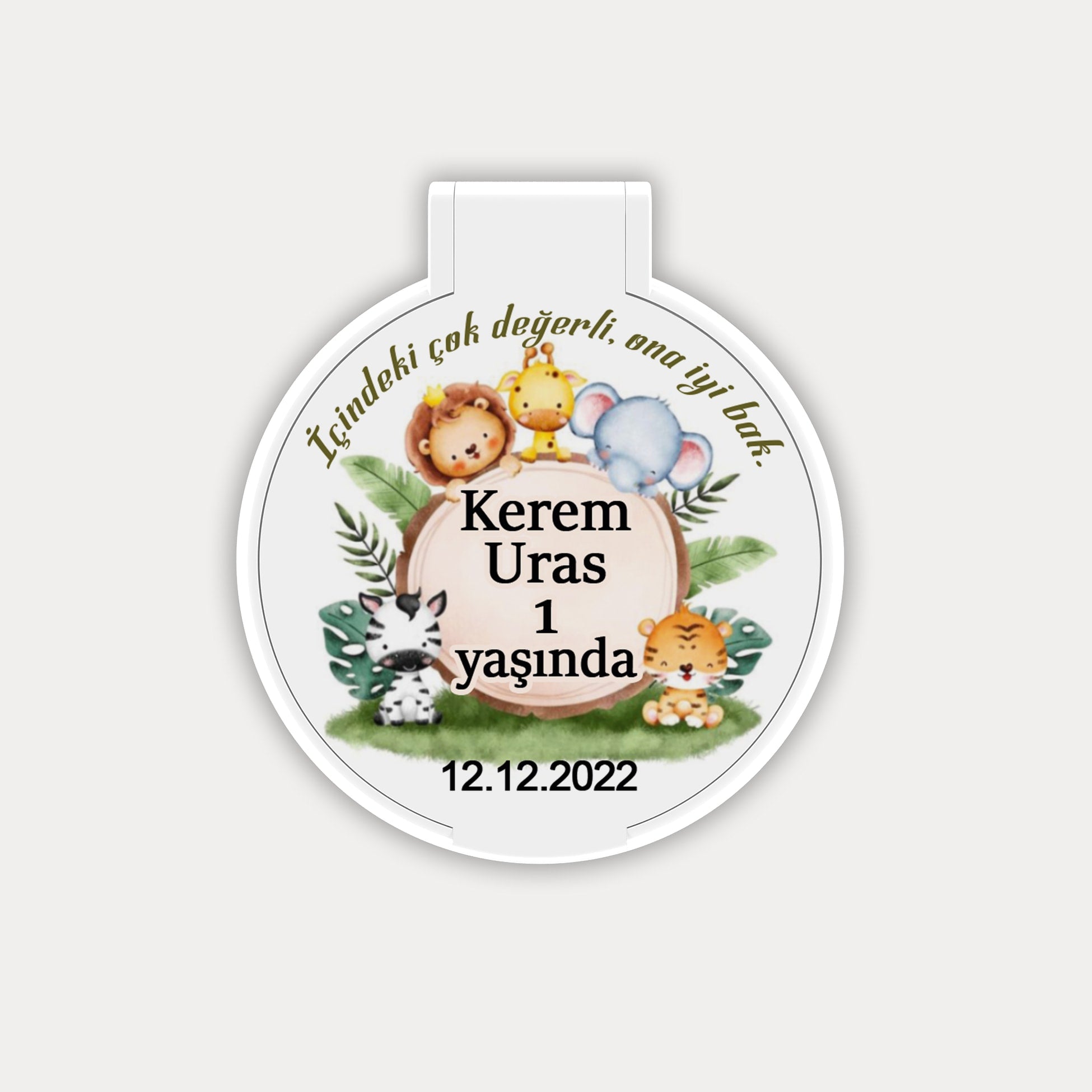Safari Temalı Yuvarlak Ayna