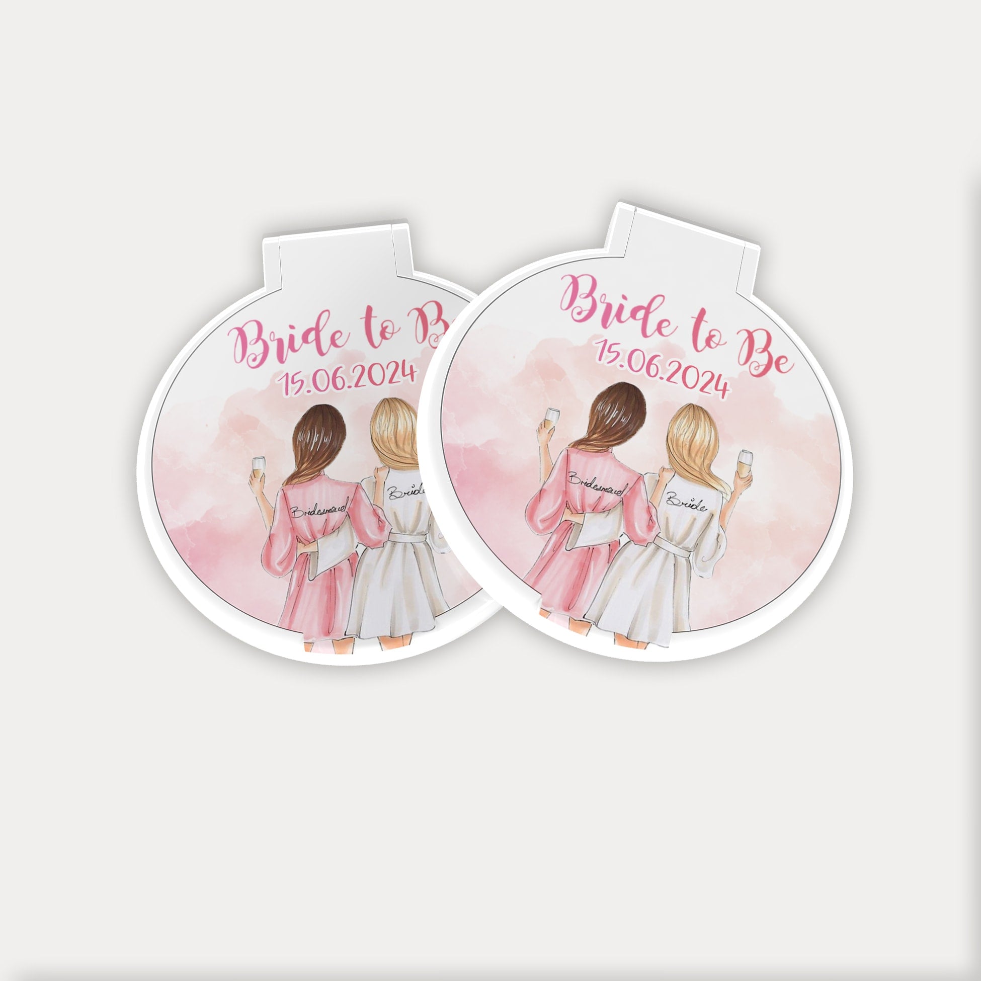 Bride Parti Temalı Yuvarlak Ayna