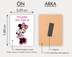 Minnie Mouse Desenli Ahşap Magnet