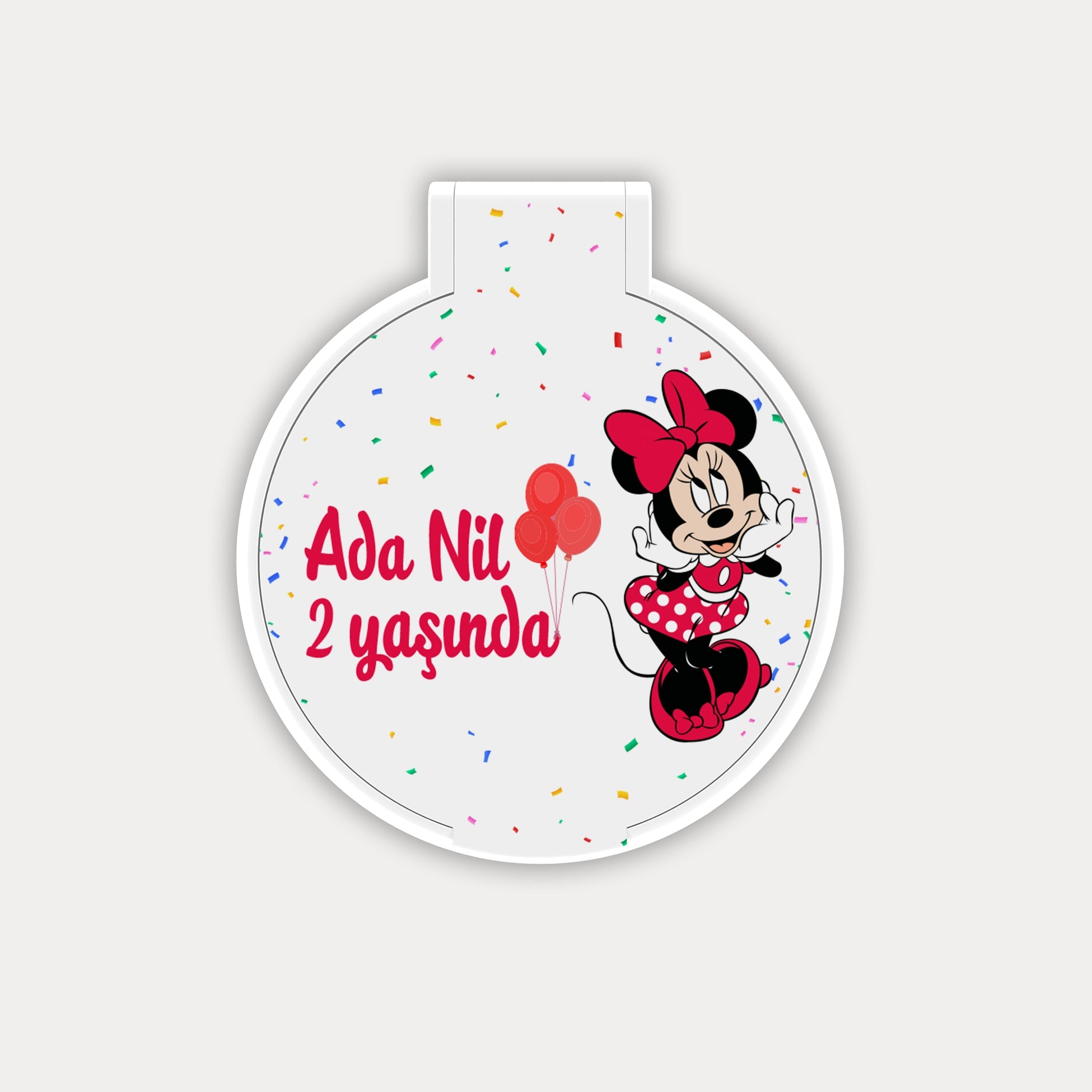 Minnie Mouse Desenli Yuvarlak Ayna