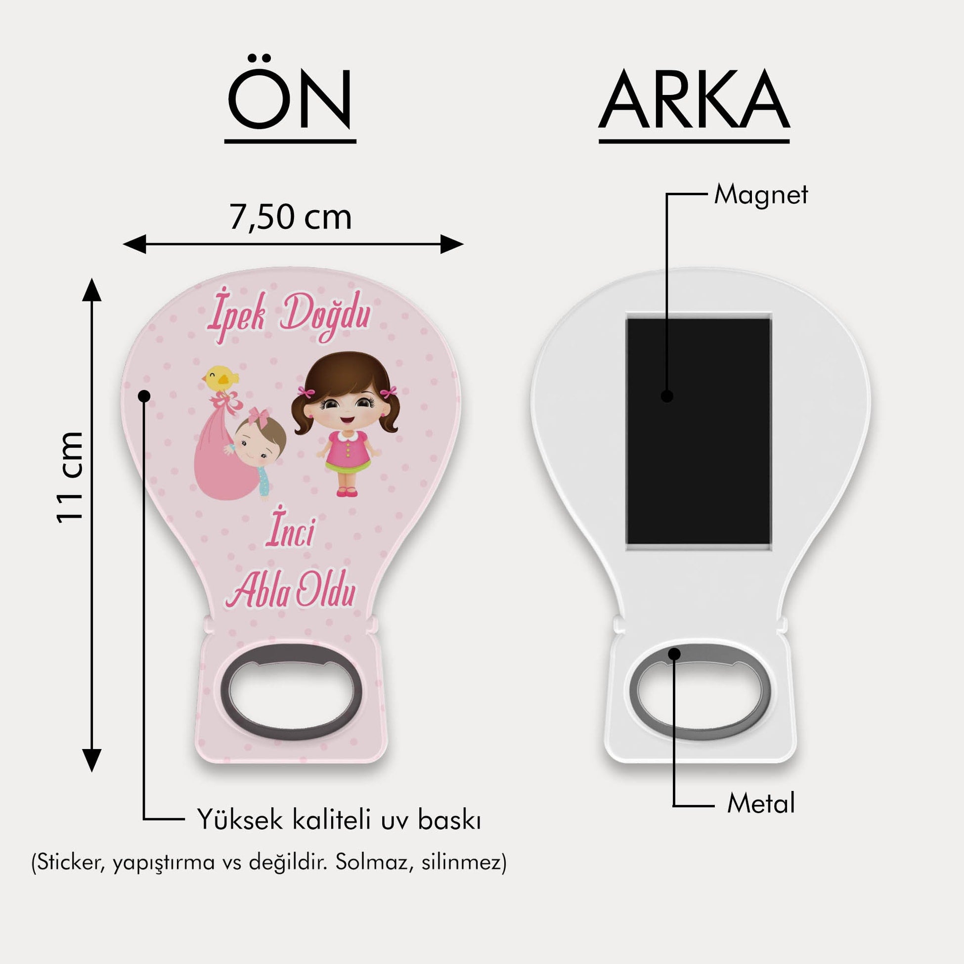 Abla Kardeş Temalı Balon Açacak Magnet