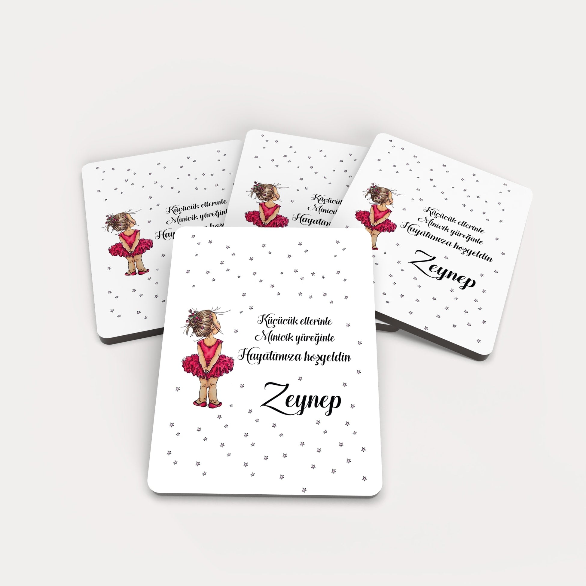 Kız Bebek Temalı Ahşap Magnet