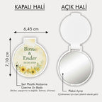 Ayçiçeği Desenli Yuvarlak Ayna