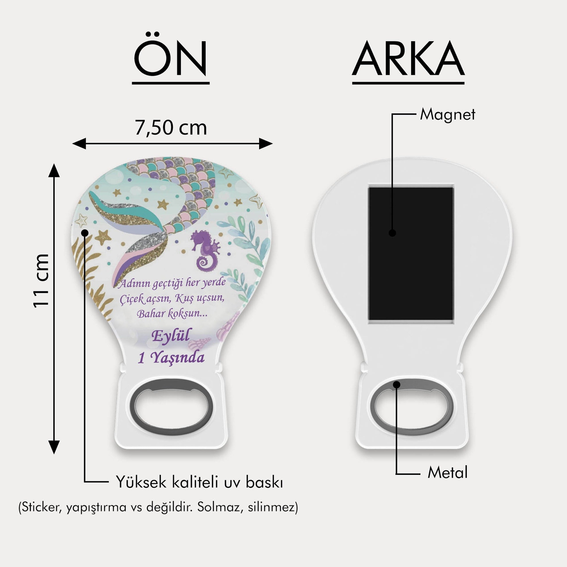 Deniz Kızı Temalı Balon Açacak Magnet