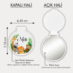 Safari Desenli Yuvarlak Ayna