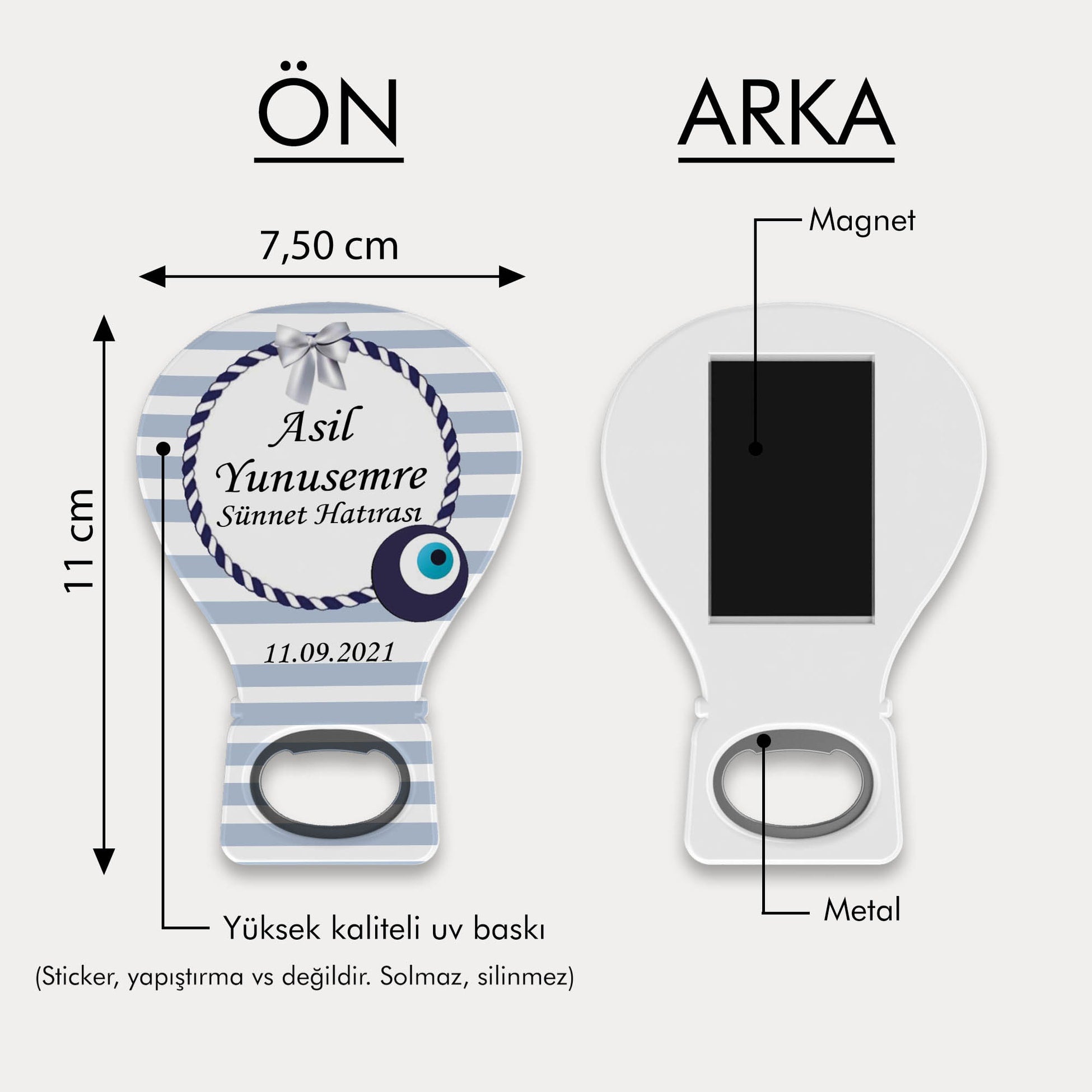 Nazar Boncuklu Sünnet Temalı Balon Açacak Magnet