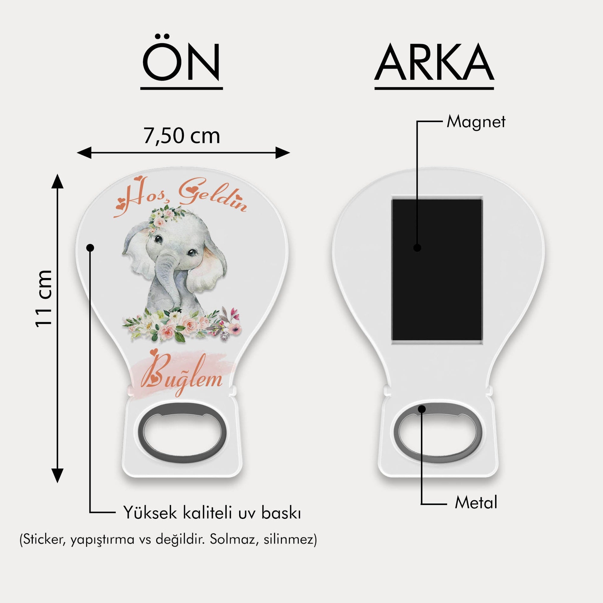 Fil Desenli Balon Açacak Magnet