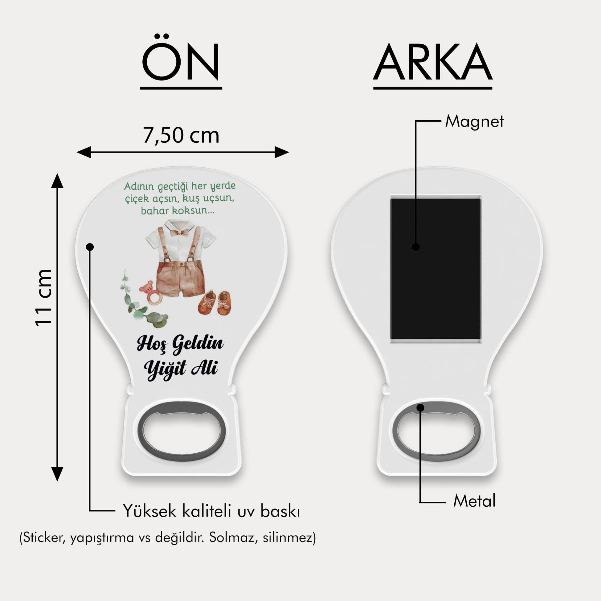 Erkek Çocuk Kıyafeti Desenli Balon Açacak Magnet