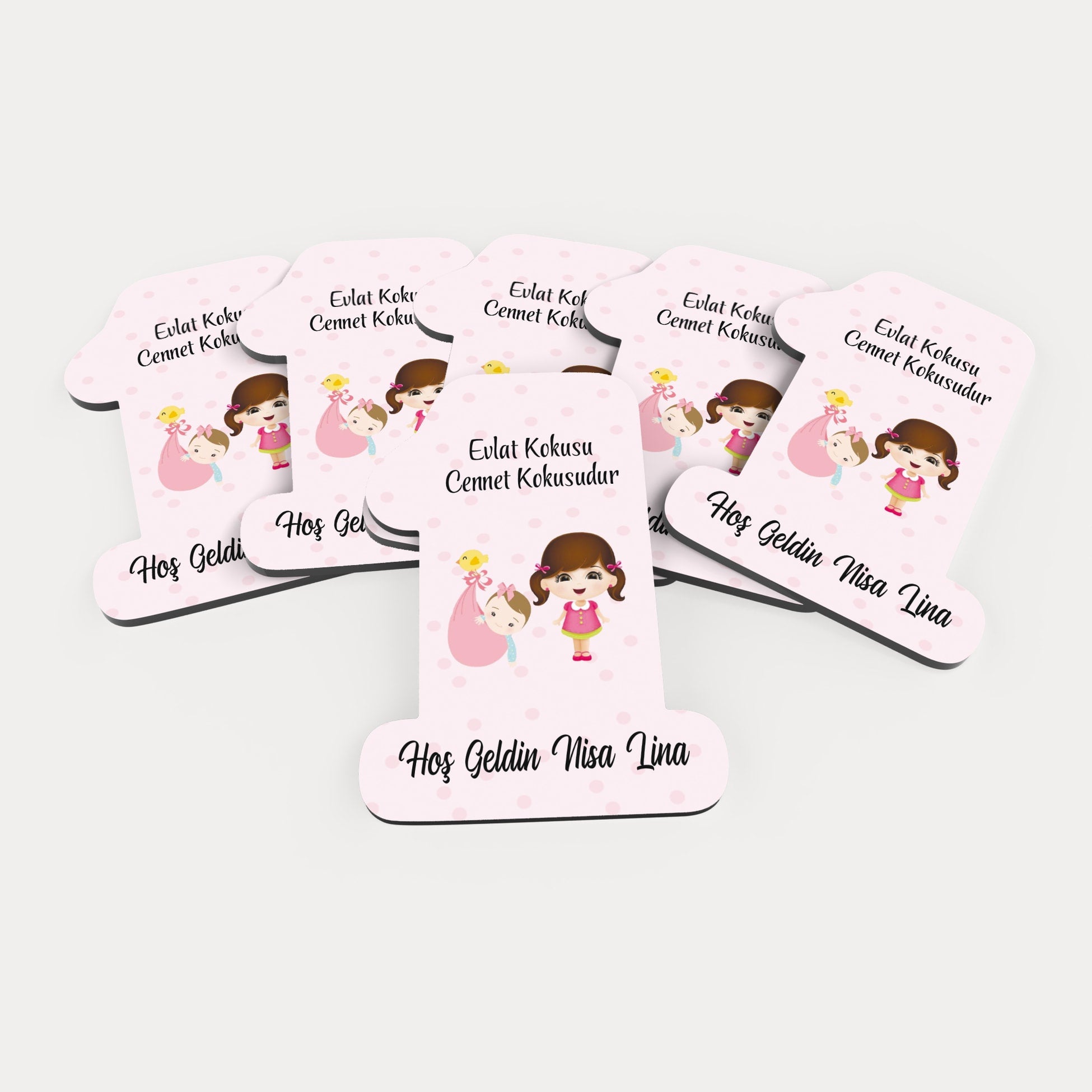 Abla Kardeş Temalı Ahşap Magnet