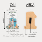 Safari Temalı Ahşap Magnet