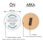 Bebek Temalı Yuvarlak Ahşap Magnet