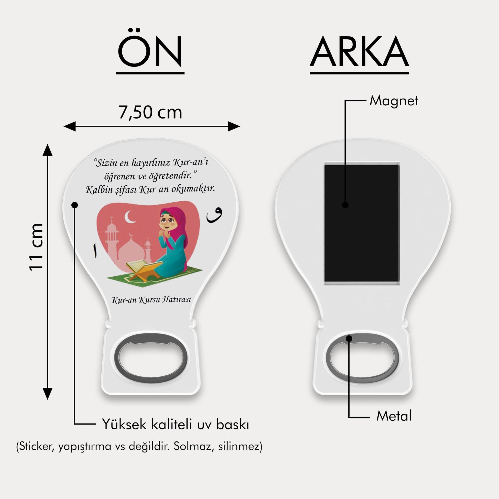 Kuran Okuyorum Temalı Balon Açacak Magnet
