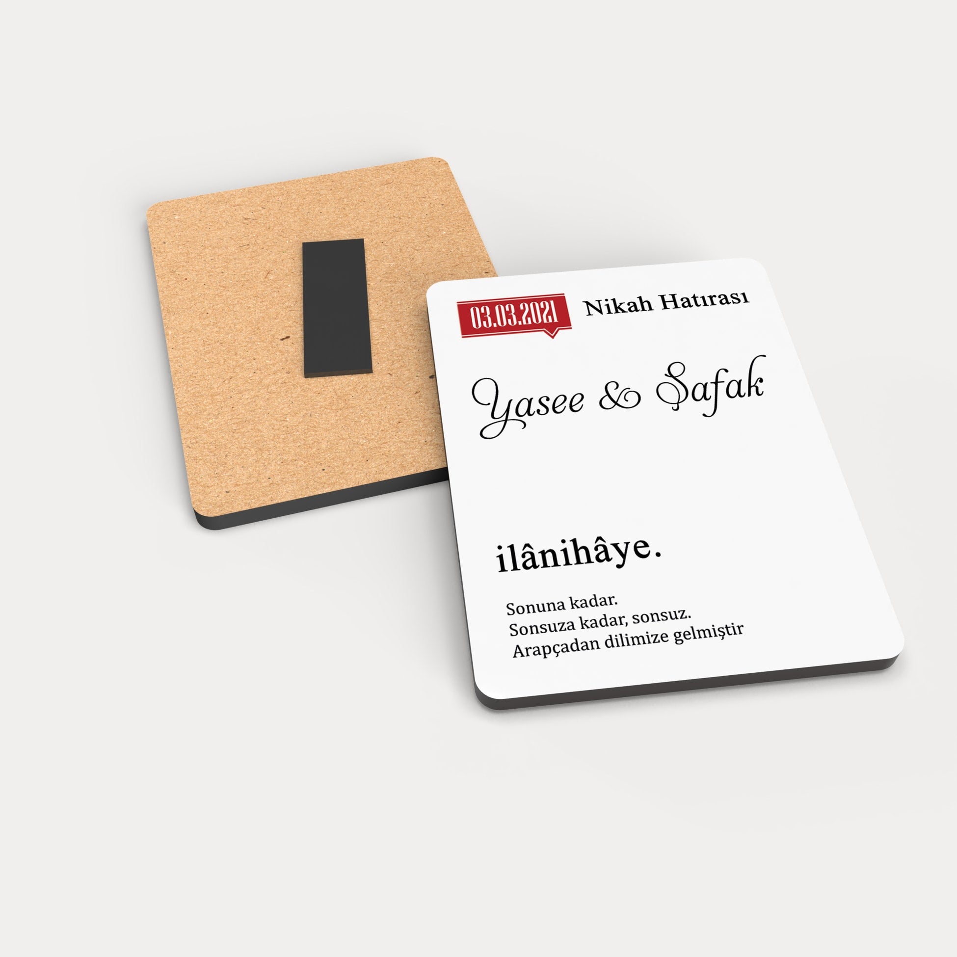 İlanihaye Yazılı Ahşap Magnet